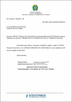 Ofício Circular n. 754/CR, de 22 de março de 2022 Ofício Circular n. 754/CR, de 22 de março de 2022